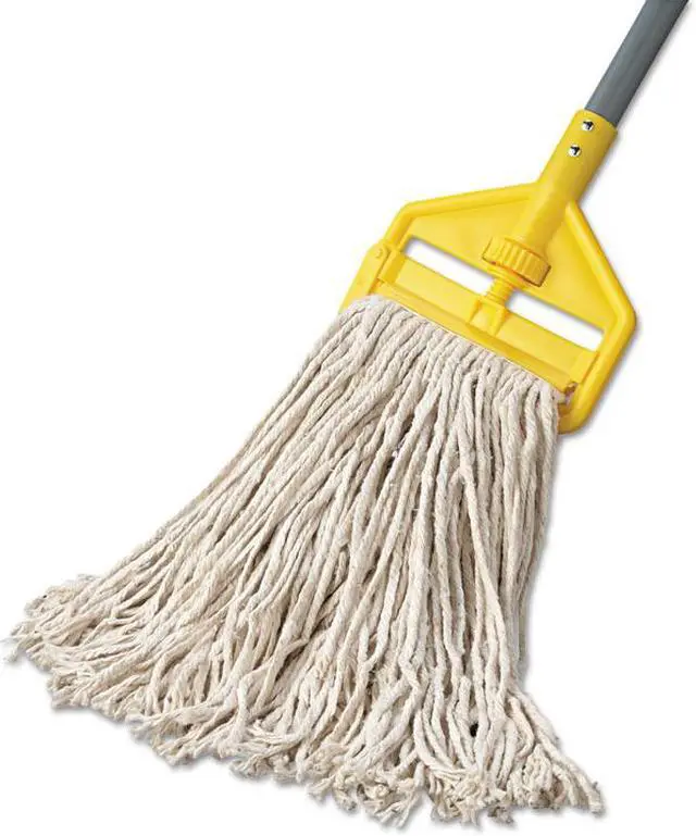 Alt view image 6 of 9 - Boardwalk Banded Cotton Mop Heads, Cut-End, 20oz, White, 12/carton BWKCM20020 Includes 12 mop heads.