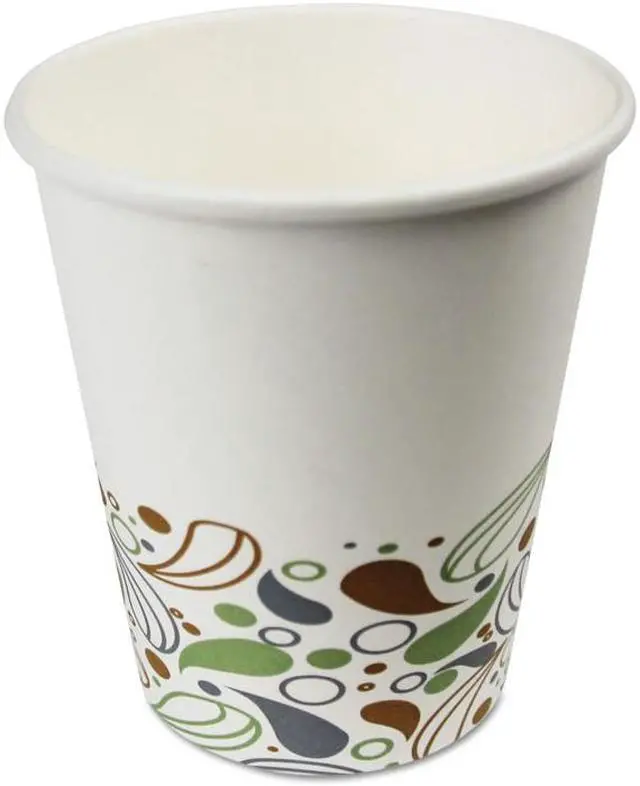 Alt view image 2 of 3 - Boardwalk DEER8HCUP Deerfield Printed Paper Hot Cups, 8 oz, White, 1000 / Carton