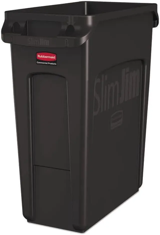 Alt view image 5 of 8 - RUBBERMAID COMMERCIAL 1955959 Slim Jim 16 gal Rectangular Slim-Profile Plastic