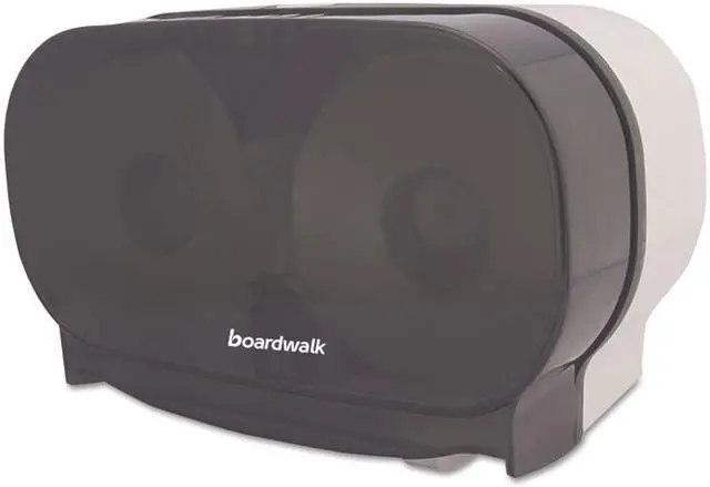 Alt view image 2 of 12 - Boardwalk Standard Twin Toilet Tissue Dispenser, 13 X 8 3/4, Black 1502