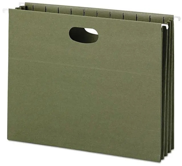 Alt view image 9 of 18 - Smead 100% Recycled Hanging Pockets with Full-Height Gusset Letter Green 10/Box 64226