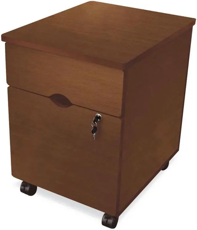 Alt view image 6 of 17 - Linea Italia - LITTR752MOC - Trento Line Mobile Pedestal File, Box/File Drawer, Mocha