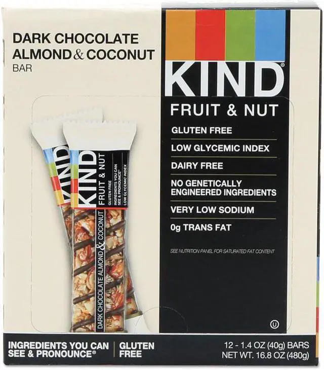 Alt view image 3 of 10 - Kind Fruit and Nut Bars, Fruit and Nut Delight, 1.4 Oz, 12/Box 17824