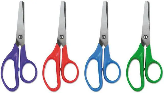 Alt view image 4 of 8 - Universal Kids' Scissors, 5" Length, 1 3/4" Cut, Rounded, Asstd.