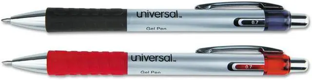 Alt view image 2 of 14 - Universal Comfort Grip Deluxe Retractable Gel Ink Roller Ball Pen 0.7 mm Black Ink 36/ST 39714