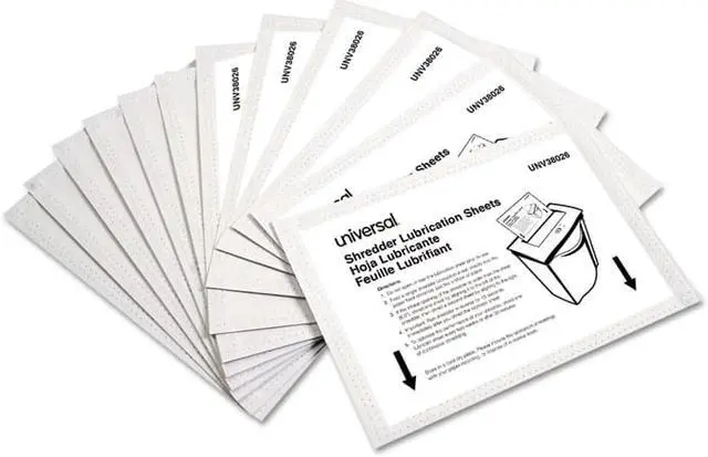 Alt view image 3 of 9 - Universal Shredder Lubricant Sheets 5.5" x 2.8" 24/Pack 38026