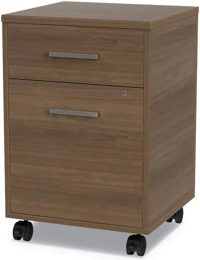 Alt view image 2 of 7 - Linea Italia® Urban Mobile File Pedestal 16w x 15 1/4d x 23 3/4h Natural Walnut