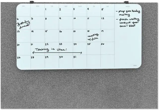 Alt view image 10 of 17 - U Brands Cubicle Glass Dry Erase Board 12 x 12 White 3690U00-01