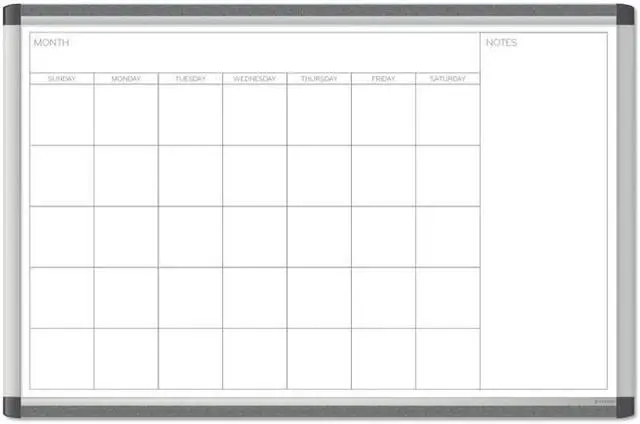 Alt view image 9 of 12 - PINIT Magnetic Dry Erase Calendar Board, 36 x 36 Inches, Silver Aluminum Frame UBR2902U0001