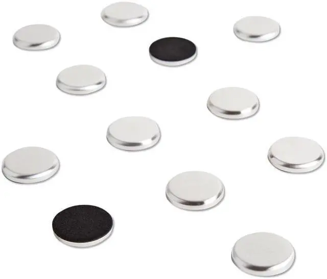 Alt view image 4 of 15 - U Brands High Energy Magnets Circle Silver 1.25" Dia 12/Pack 2911U00-12