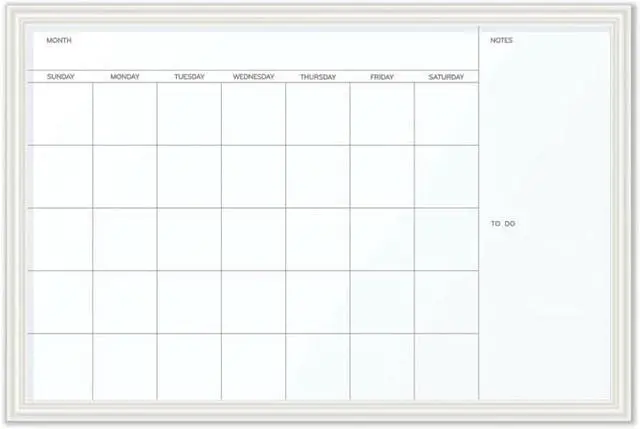 Alt view image 8 of 9 - Magnetic Dry Erase Calendar with Decor Frame 30 x 20 White Surface and Frame 2075U0001