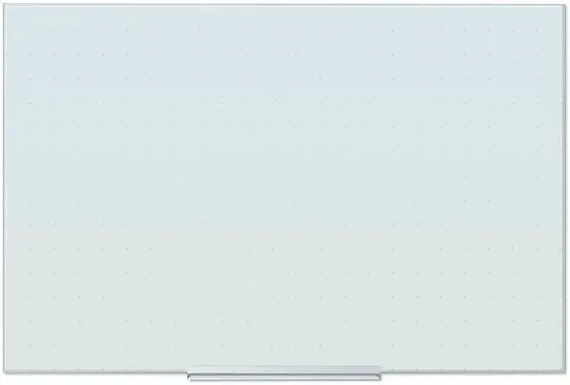 Alt view image 9 of 17 - Floating Glass Ghost Grid Dry Erase Board, 48 x 36 Inches, White Frosted Surface, Frameless UBR2799U0001