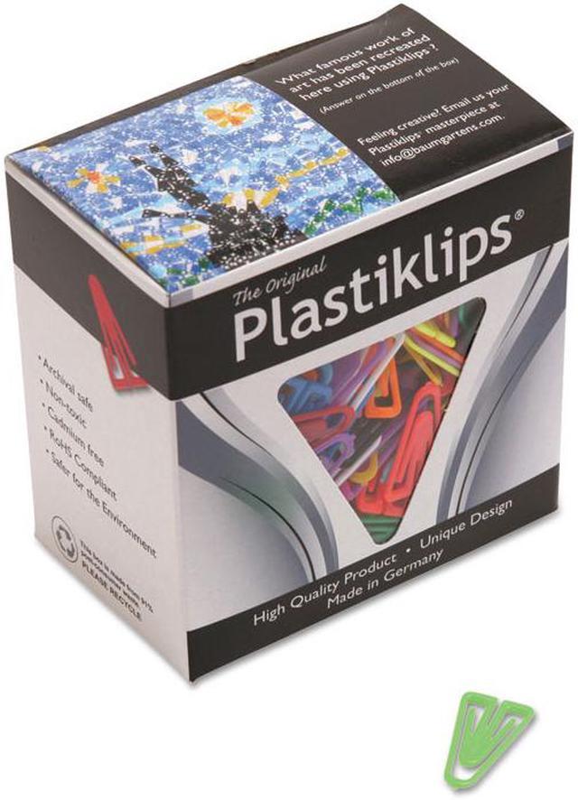 Baumgartens Plastiklips Paper Clips Medium Assorted Colors 500/Box