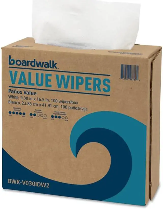 Alt view image 3 of 15 - Boardwalk DRC Wipers White 10 x 12 200/Box V040CGW