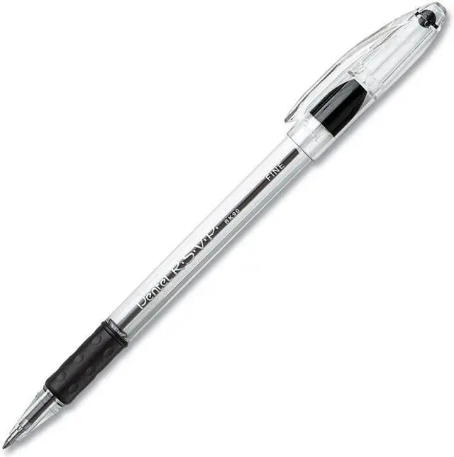 Alt view image 4 of 14 - Pentel R.S.V.P. Stick Ballpoint Pen .7mm Translucent Barrel Black Ink 24/Pack BK90ASW2