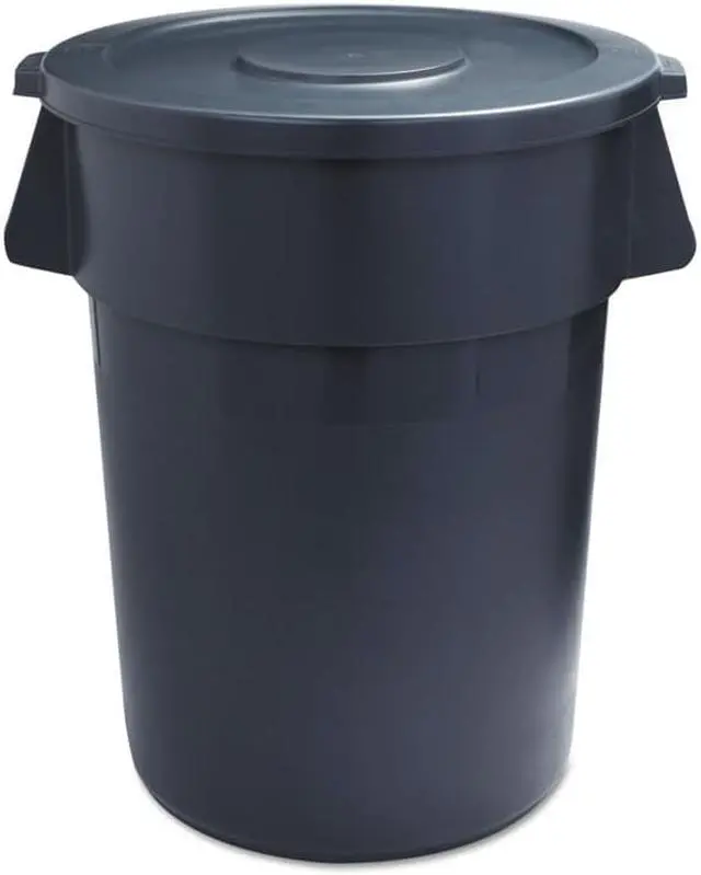 Alt view image 2 of 10 - Boardwalk Lids for 32-Gal Waste Receptacle Flat-Top Round Plastic Gray