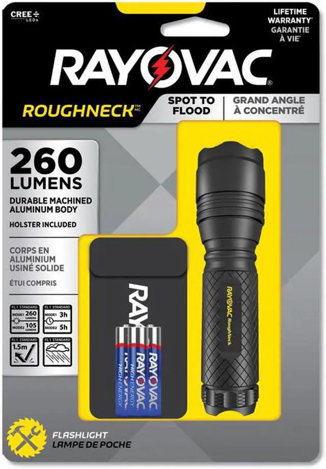 Alt view image 16 of 20 - Rayovac LED Aluminum Flashlight 3 AAA Black RNT3AAAB