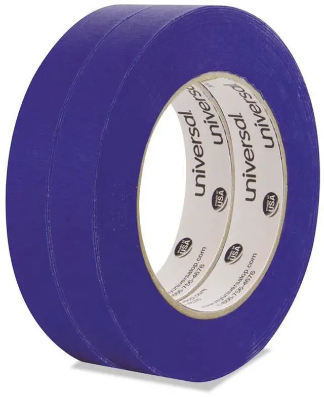 Alt view image 3 of 11 - Universal Premium Blue Masking Tape w/Bloc-it Technology 18mm x 54.8m Blue 2