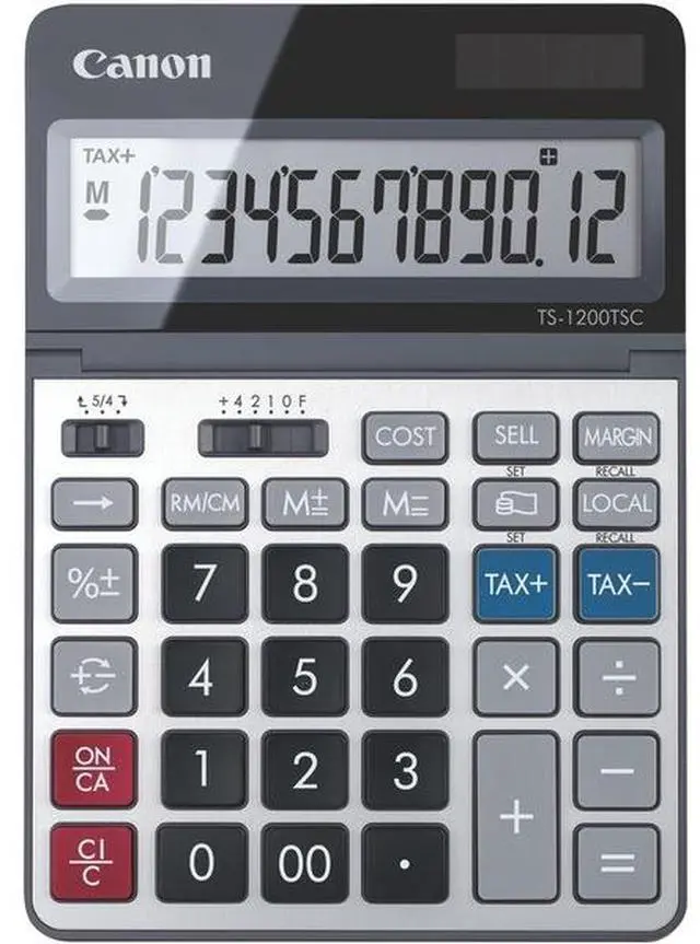 Alt view image 3 of 6 - Canon TS-1200TSC 12-Digit Desktop Calculator