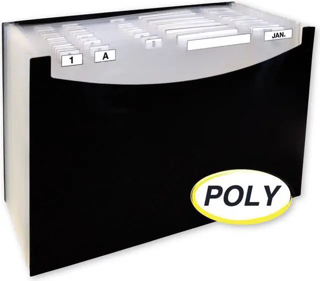 Alt view image 9 of 20 - C-Line 21-Pocket Stand-Up Design Expanding File 12" Exp Legal 15 x 9 1/4 Black