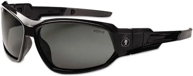 Alt view image 5 of 20 - Ergodyne 56030 Skullerz Loki Safety Glasses/Goggles, Black Frame/Smoke Lens, Nylon/Polycarb