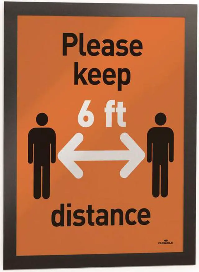 Alt view image 14 of 20 - Durable Duraframe Sign Holder, 5 1/2 X 8 1/2, Black Frame, 2/Pack 491301