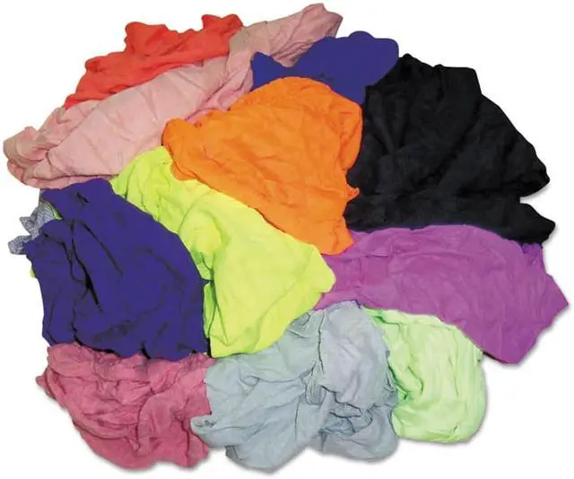 Alt view image 3 of 6 - Hospital Specialty Polo T-Shirt Rags Assorted Colors 10 Pounds/Bag 24510