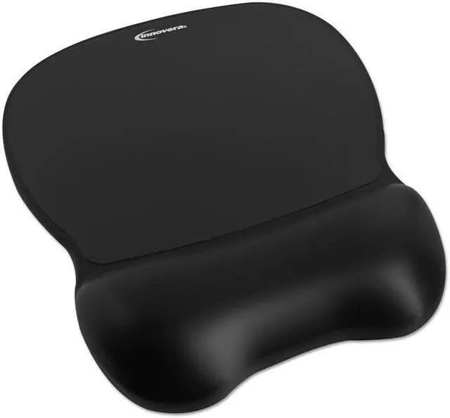 Alt view image 8 of 13 - Innovera IVR51450 Black Gel Mouse Pad with Wrist Rest