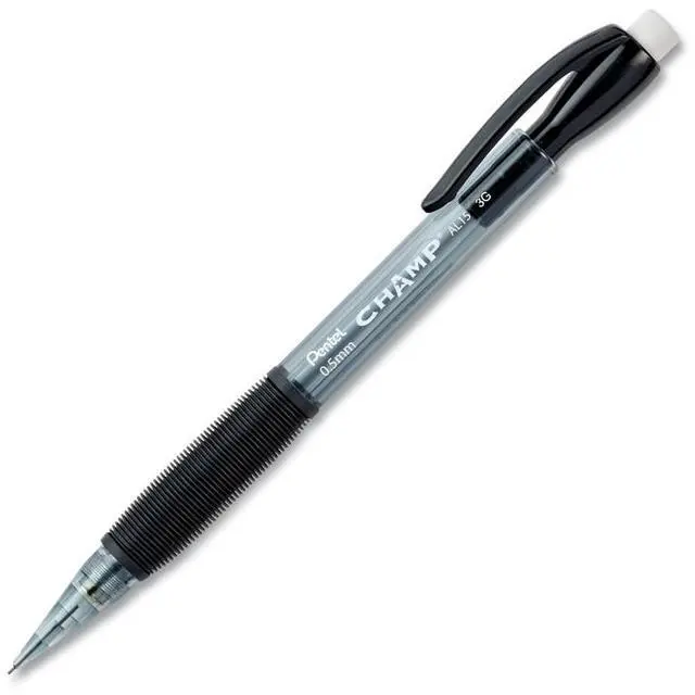 Alt view image 11 of 20 - Pentel AL15ASW2 Champ Mechanical Pencil, 0.5mm, 24/PK, Black