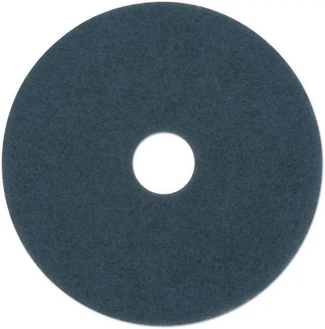 Alt view image 5 of 9 - Standard 14-Inch Diameter Scrubbing Floor Pads, Blue BWK4014BLU