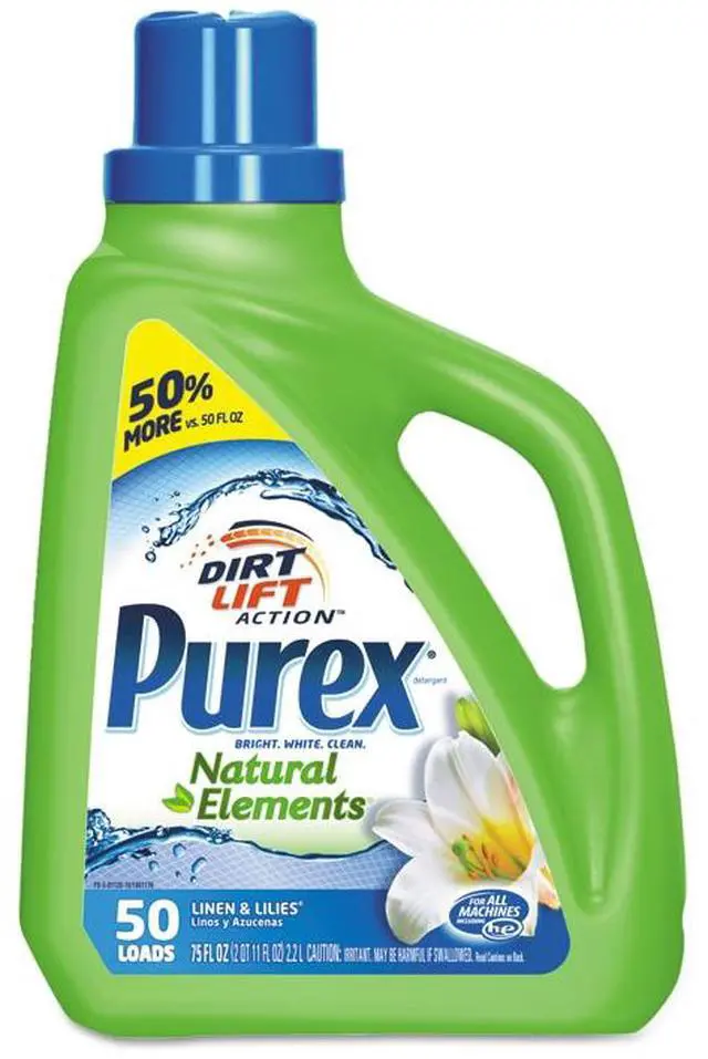 Alt view image 3 of 9 - Purex Ultra Natural Elements HE Liquid Detergent Linen & Lilies 150 oz Bottle 01134EA