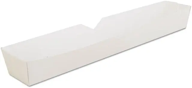 Alt view image 2 of 3 - Hot Dog Tray, 10.25 x 1.5 x 1.25, White, 500/Carton 0711