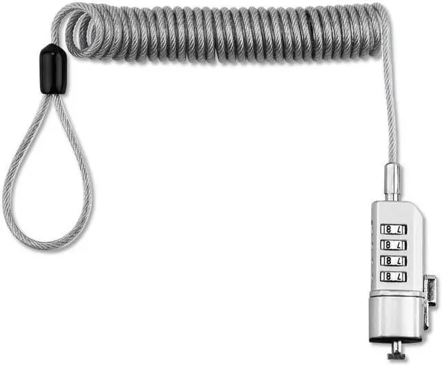 Alt view image 8 of 20 - Compact Combination Laptop Lock, 6 ft Steel Cable 64670