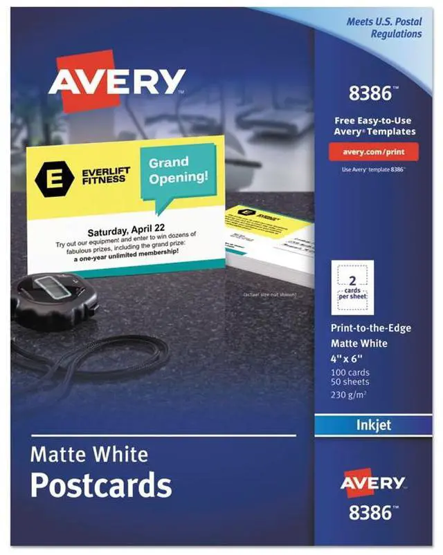 Alt view image 3 of 8 - Avery Postcard,4up,100/Pk,Ivy 5919