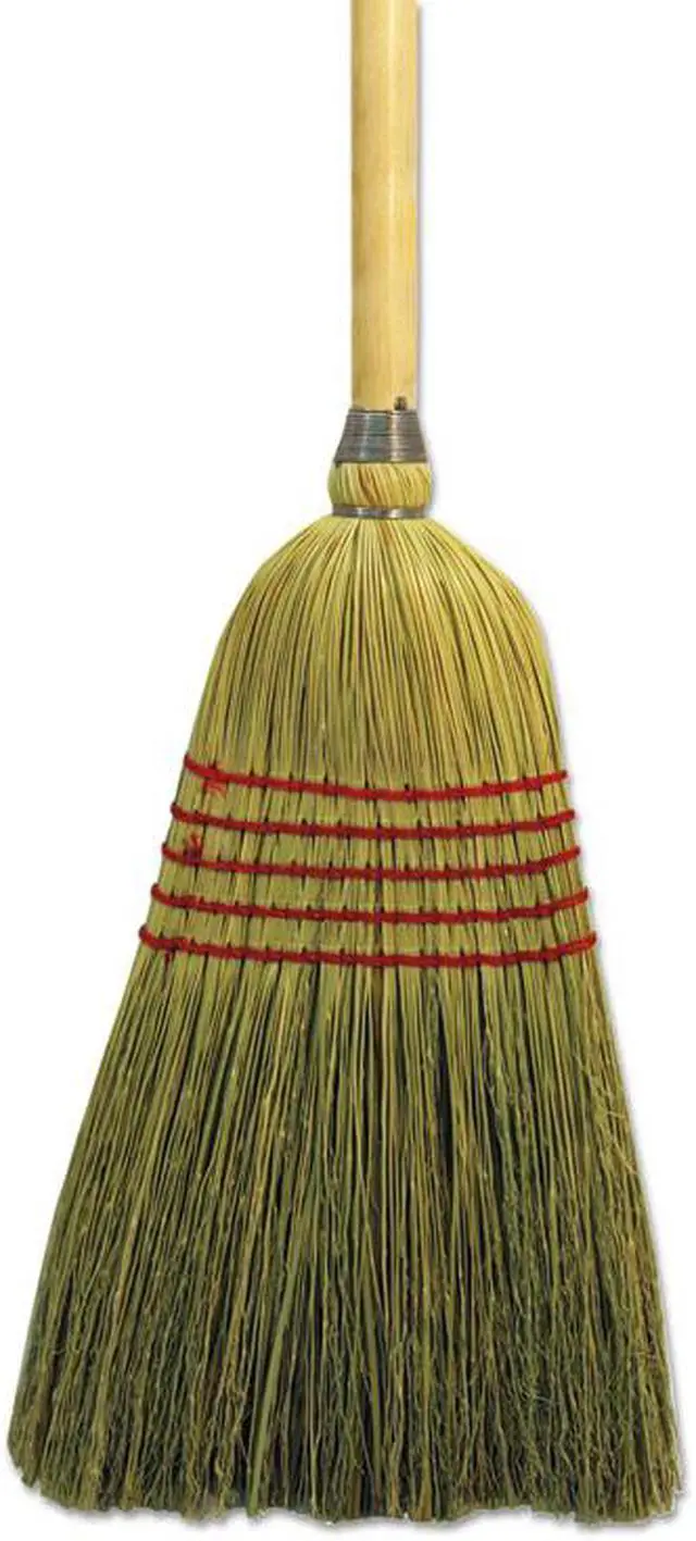 Alt view image 4 of 6 - Boardwalk Parlor Broom Yucca/Corn Fiber Bristles 42" Wood Handle Natural 926YEA