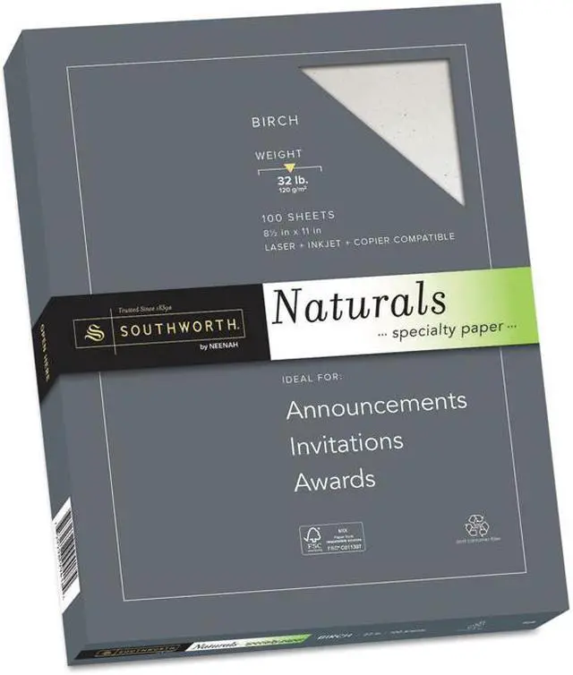 Alt view image 3 of 9 - Southworth 99419 Naturals Paper, Tortilla, 8 1/2 X 11, 32Lb, 100 Sheets