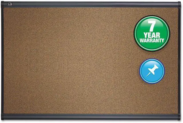 Alt view image 5 of 13 - Prestige Bulletin Board, Brown Graphite-Blend Surface, 48 X 36, Cherry Frame