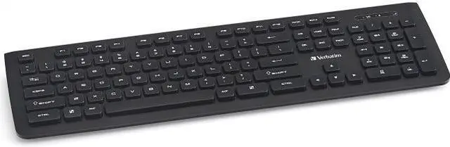 Alt view image 13 of 20 - Verbatim 99793 Black USB RF Wireless Slim Keyboard