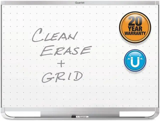Alt view image 5 of 20 - Quartet TEM544G Prestige 2 Magnetic Total Erase Whiteboard, 48 x 36, Graphite Color Frame, 1 Each