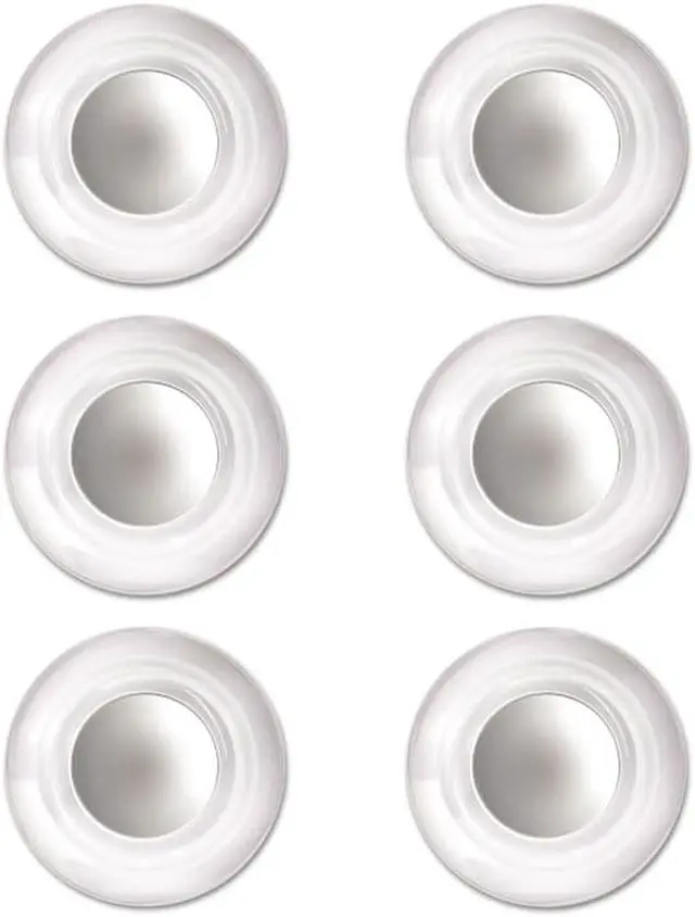 Alt view image 7 of 14 - Quartet Glass Magnets, Large, 0.45" Dia, Clear, 6/Pack 85391