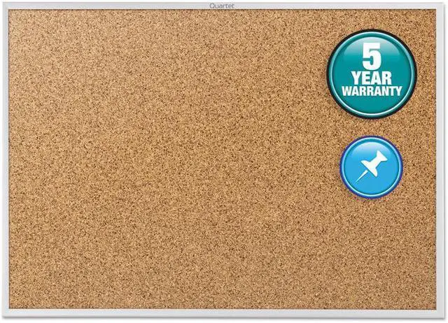 Alt view image 2 of 4 - Classic Cork Bulletin Board, 96 X 48, Silver Aluminum Frame