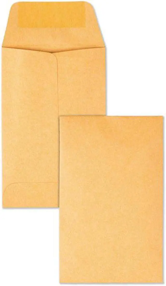 Alt view image 4 of 6 - Quality Park 50162 Kraft Coin & Small Parts Envelope, Side Seam, #1, Light Brown, 500/Box