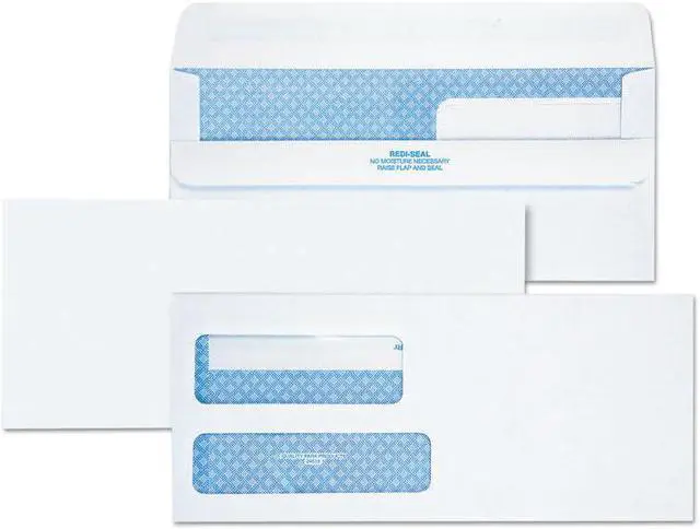 Alt view image 3 of 13 - Quality Park Redi Seal Envelope Security #10 4 1/8 x 9 1/2 Window White 500/Box 21418