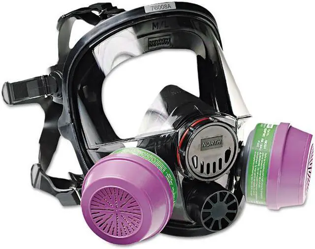 Alt view image 3 of 6 - 7600 Series Full-Facepiece Respirator Mask, Medium/Large