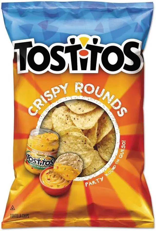 Alt view image 2 of 3 - Tortilla Chips Crispy Rounds, 3 Oz Bag, 28/carton