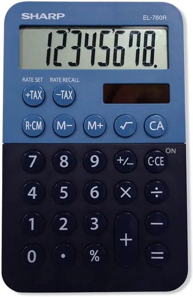 Alt view image 7 of 9 - Sharp EL-760RBBL Handheld Calculator 8-Digit LCD EL760RBBL