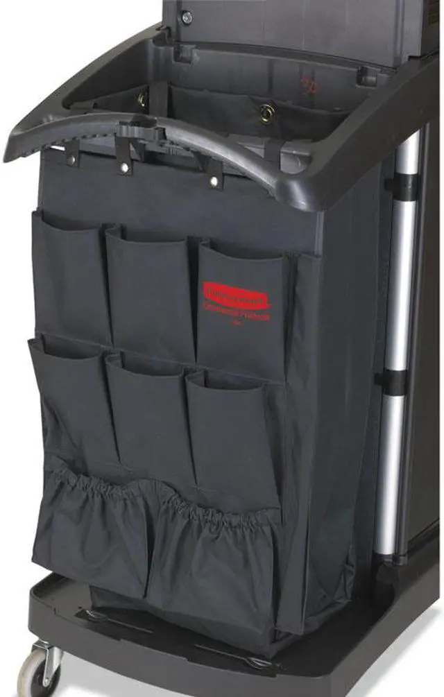 Alt view image 4 of 12 - RUBBERMAID FG9T9000BLA Pocket Bag,Black,Polyester