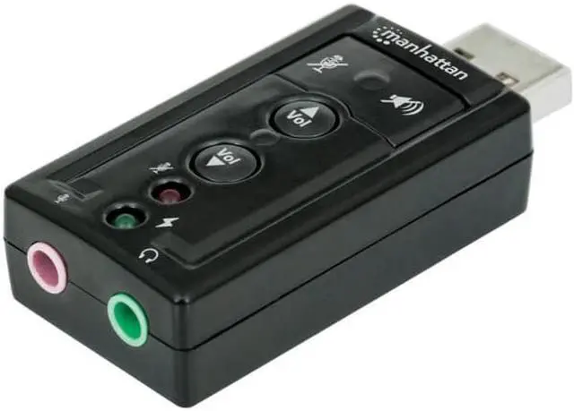 Alt view image 3 of 12 - USB-A SOUND ADAPTER 3.5MM-