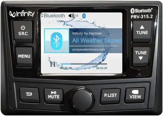 Alt view image 3 of 7 - INFINITY PRV90 AM/FM STEREO BLUETOOTH 4 X 50 WATTS