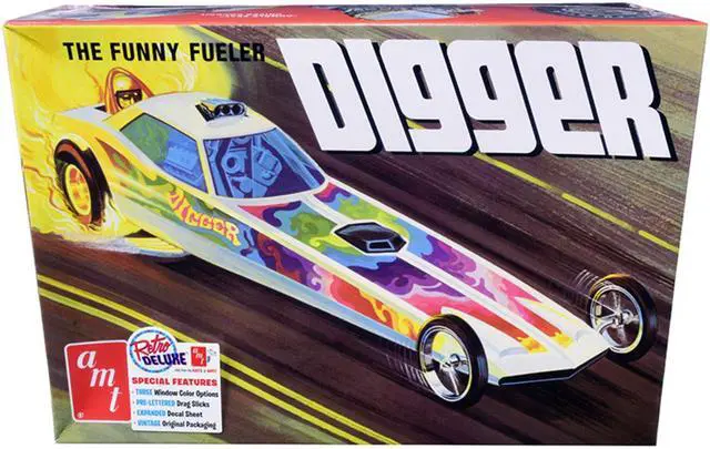 Alt view image 2 of 8 - AMT 1154 1/25 Digger Dragster Fooler Fueler Plastic Model Kit